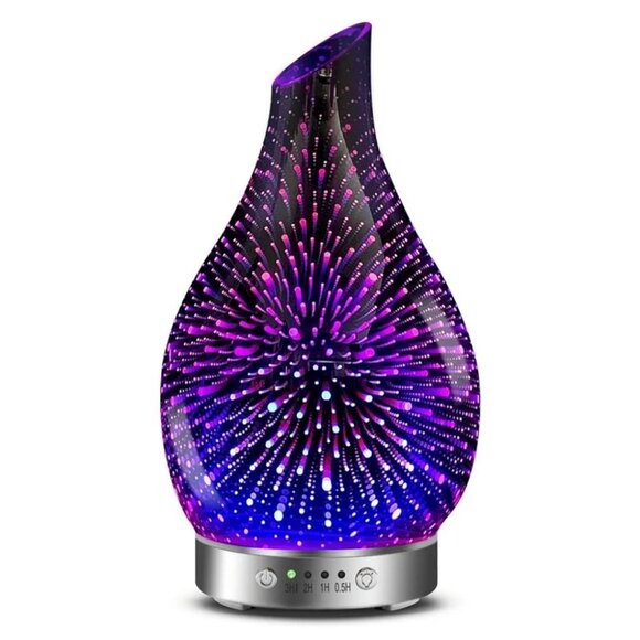 Essential Oil Diffusers Ultrasonic 3D Glass Aromatherapy Diffuser, Auto Shut-Off - Picture 2 of 3